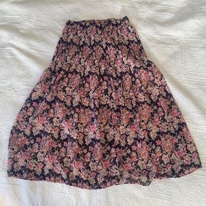 Express Sheer Floral Skirt
